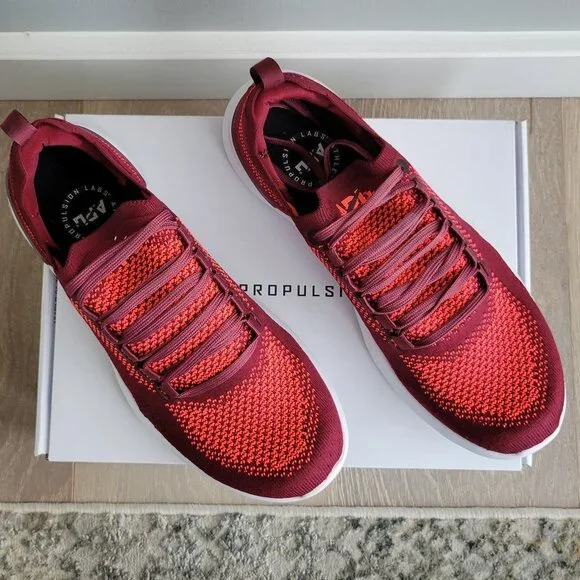 NEW APL TechLoom Breeze Burgundy/Magma/White Men 7